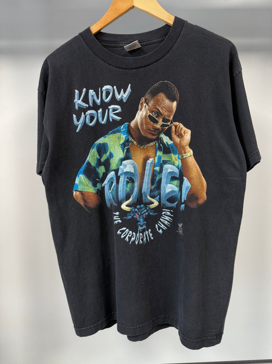 1998 The Rock "Know Your Role" Tee - Size L