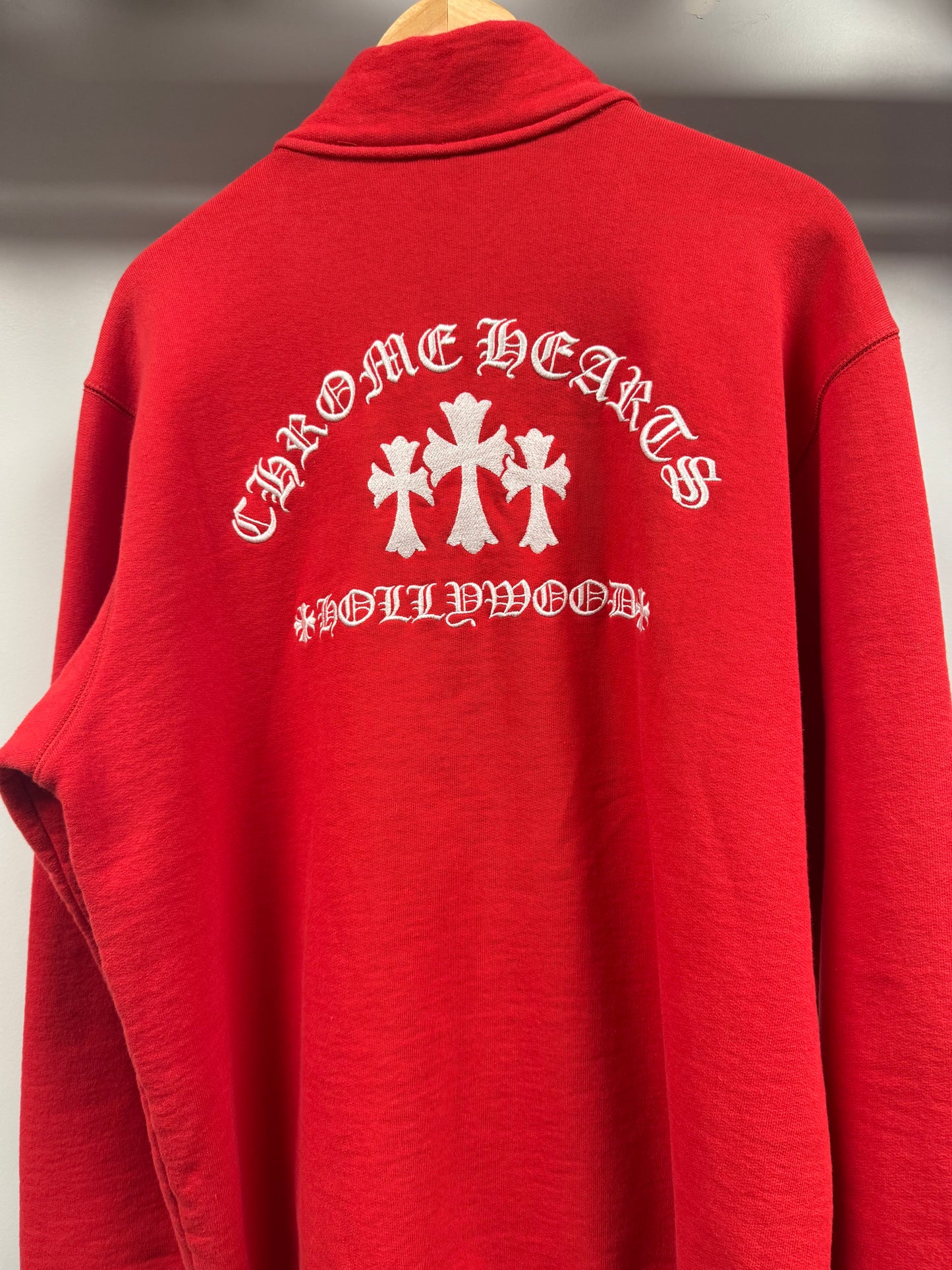 Chrome Hearts King Taco Red Quarter Zip - XL