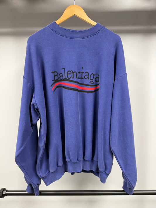 Balenciaga Campaign Purple Crewneck - XL