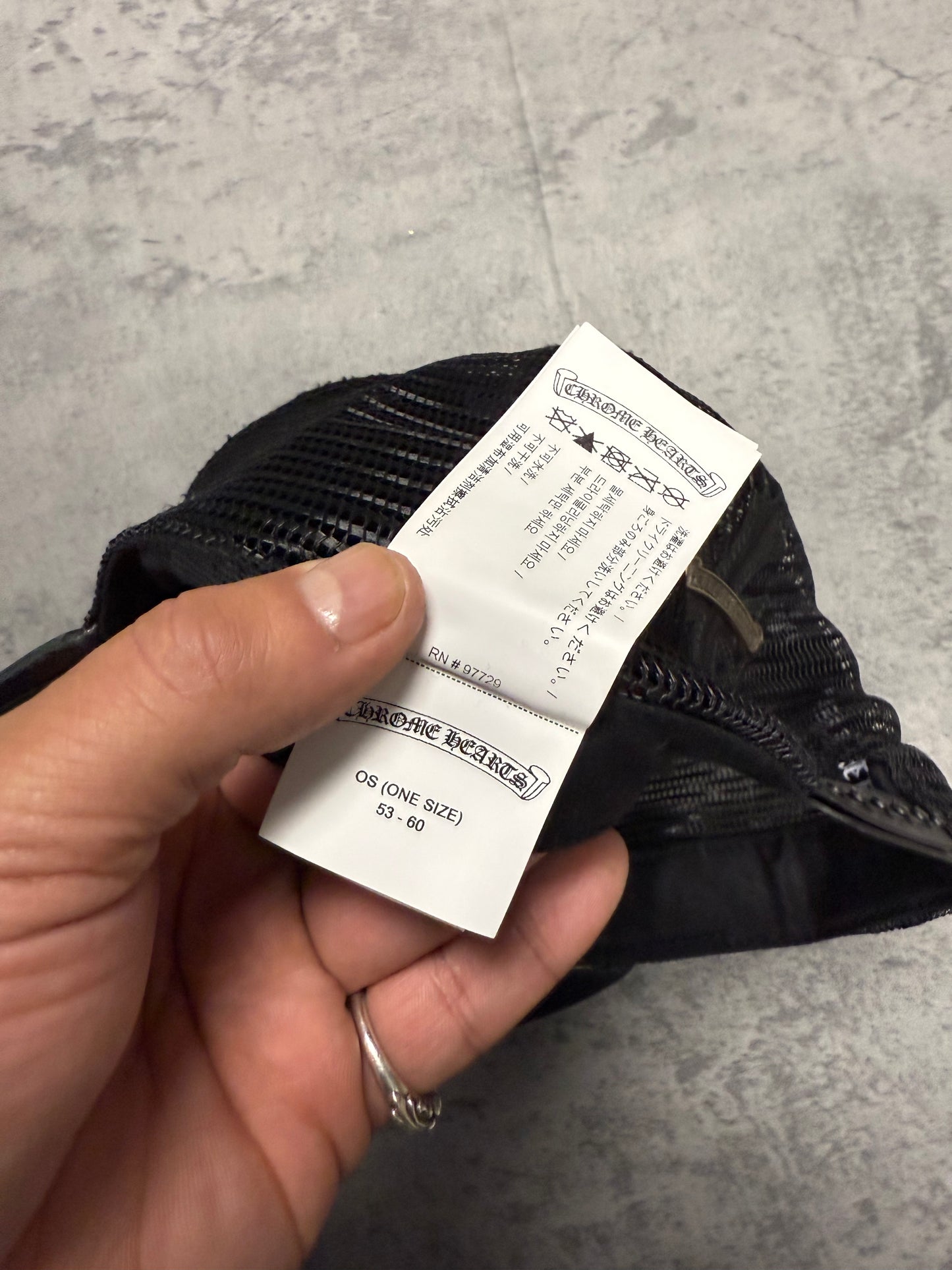 Chrome Hearts Leather Cross Patch Trucker Hat - OS