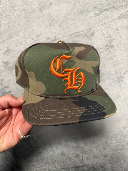 Chrome Hearts Camouflage CH Baseball Hat - OS