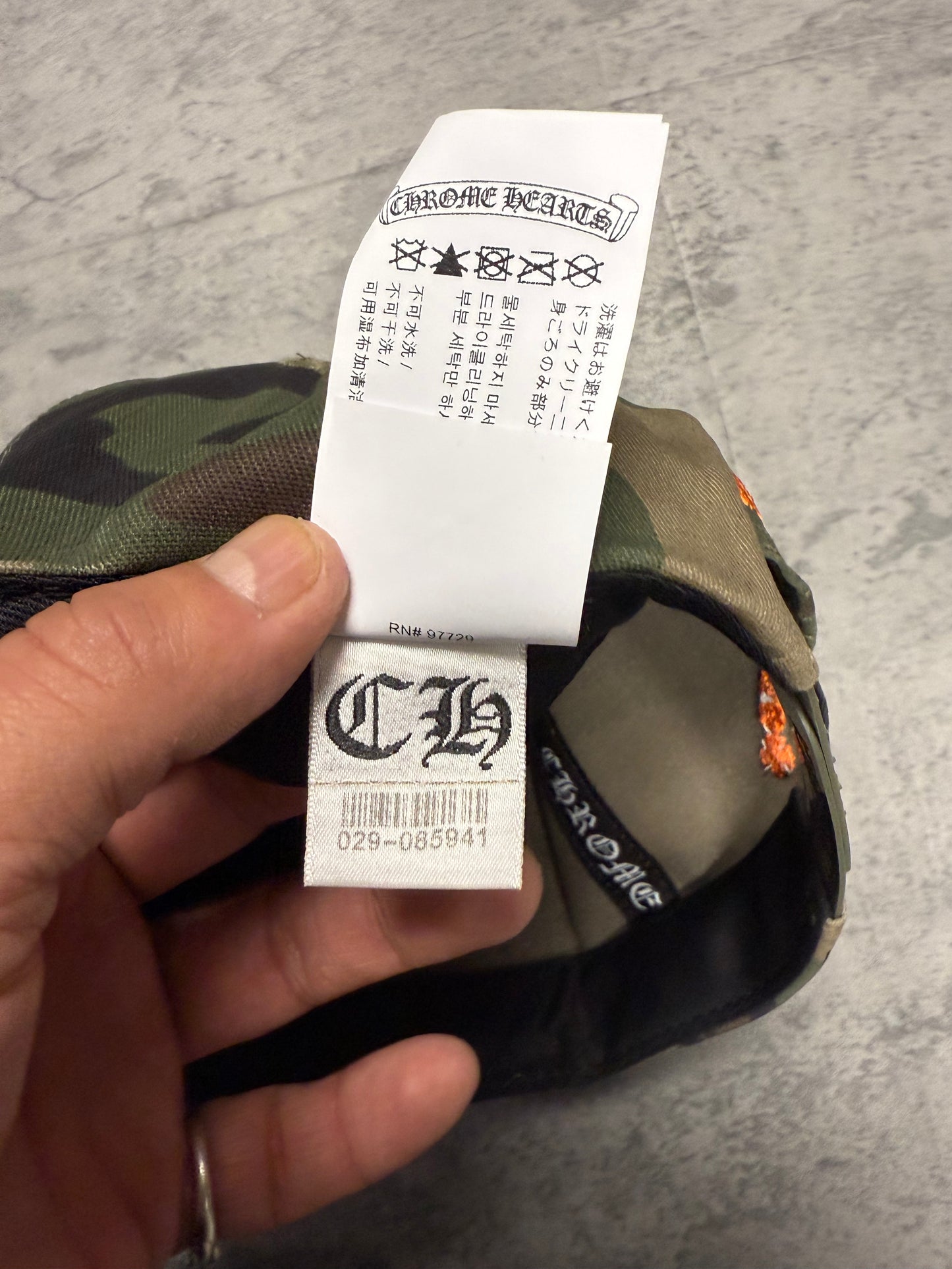 Chrome Hearts Camouflage CH Baseball Hat - OS