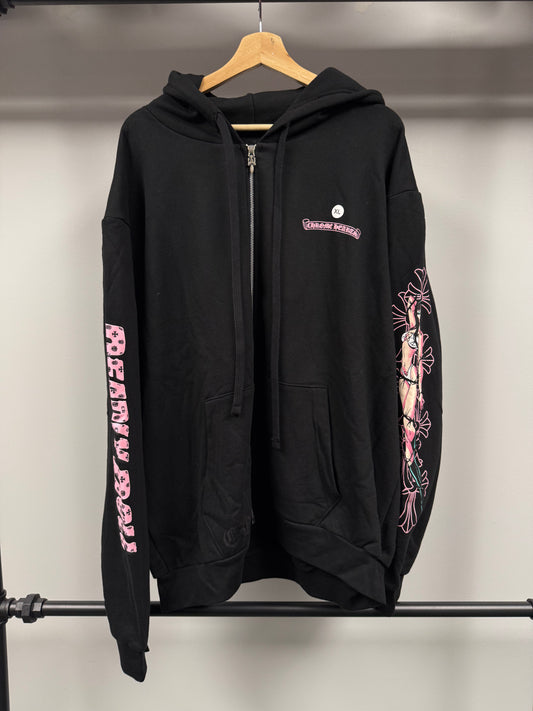 Chrome Hearts Deadly Doll Cross Scroll Hoodie - XL