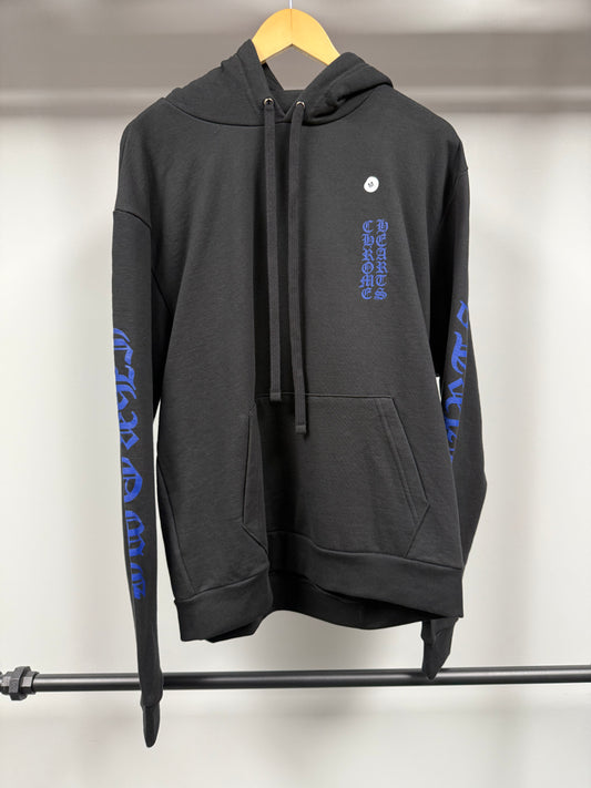 Chrome Hearts Vertical Logo Hoodie Black/Blue - M