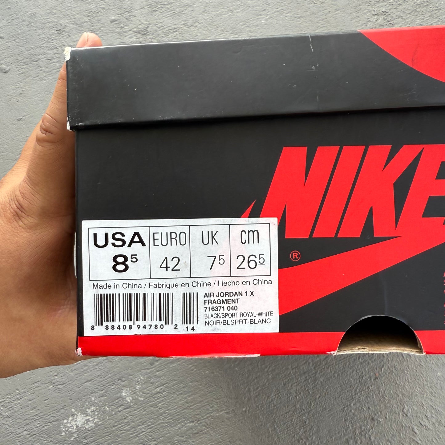 Air Jordan 1 'Fragment' - 8.5