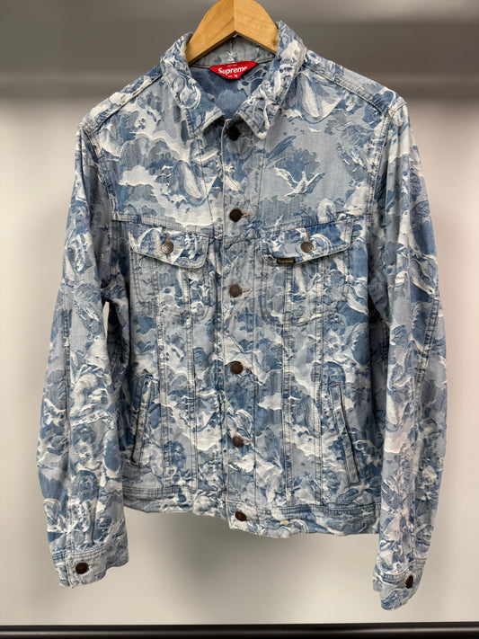 Supreme Cherub Denim Trucker Jacket Fw16 Size Large Men Angels Blue - M