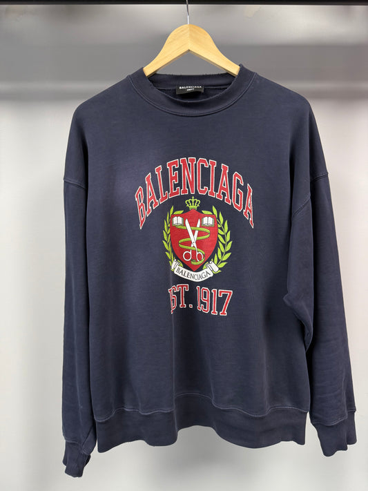 Balenciaga College Logo Crewneck - L