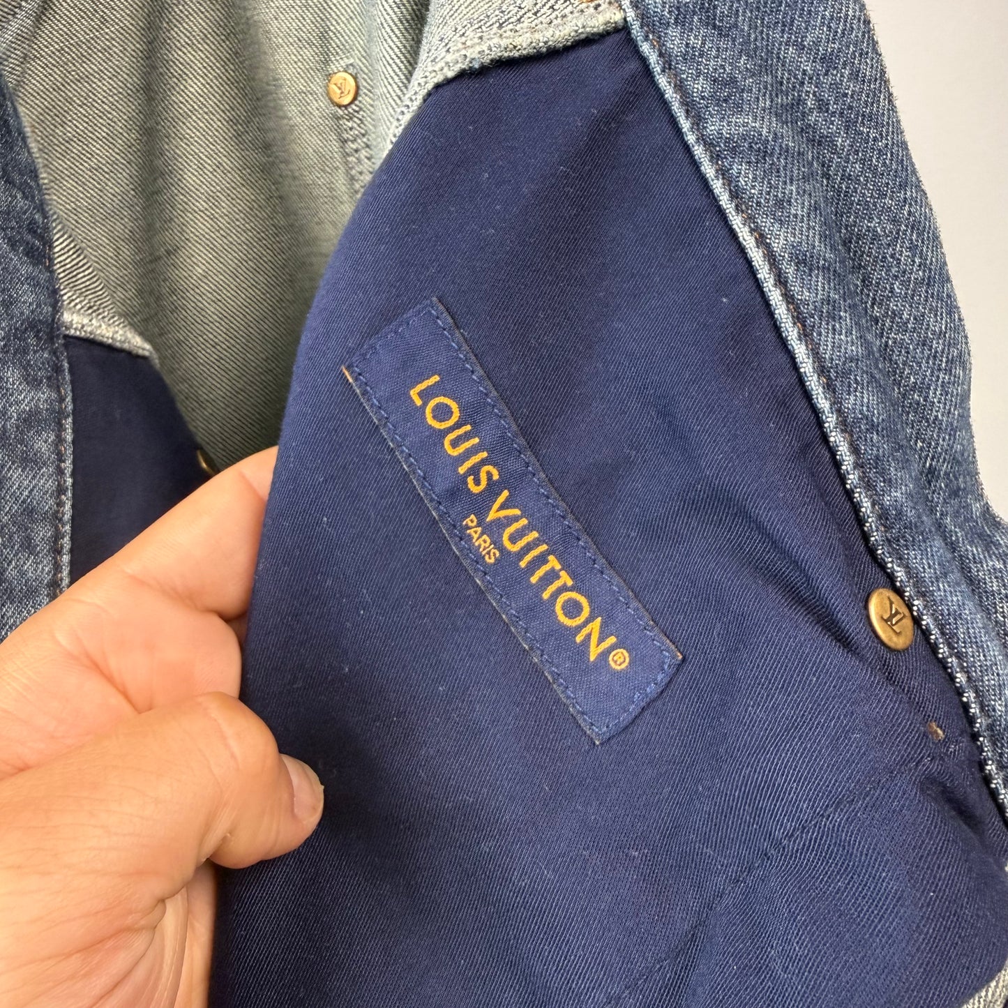 Louis Vuitton Monogram Embossed Double Knee Carpenter Denim "Blue" - 36