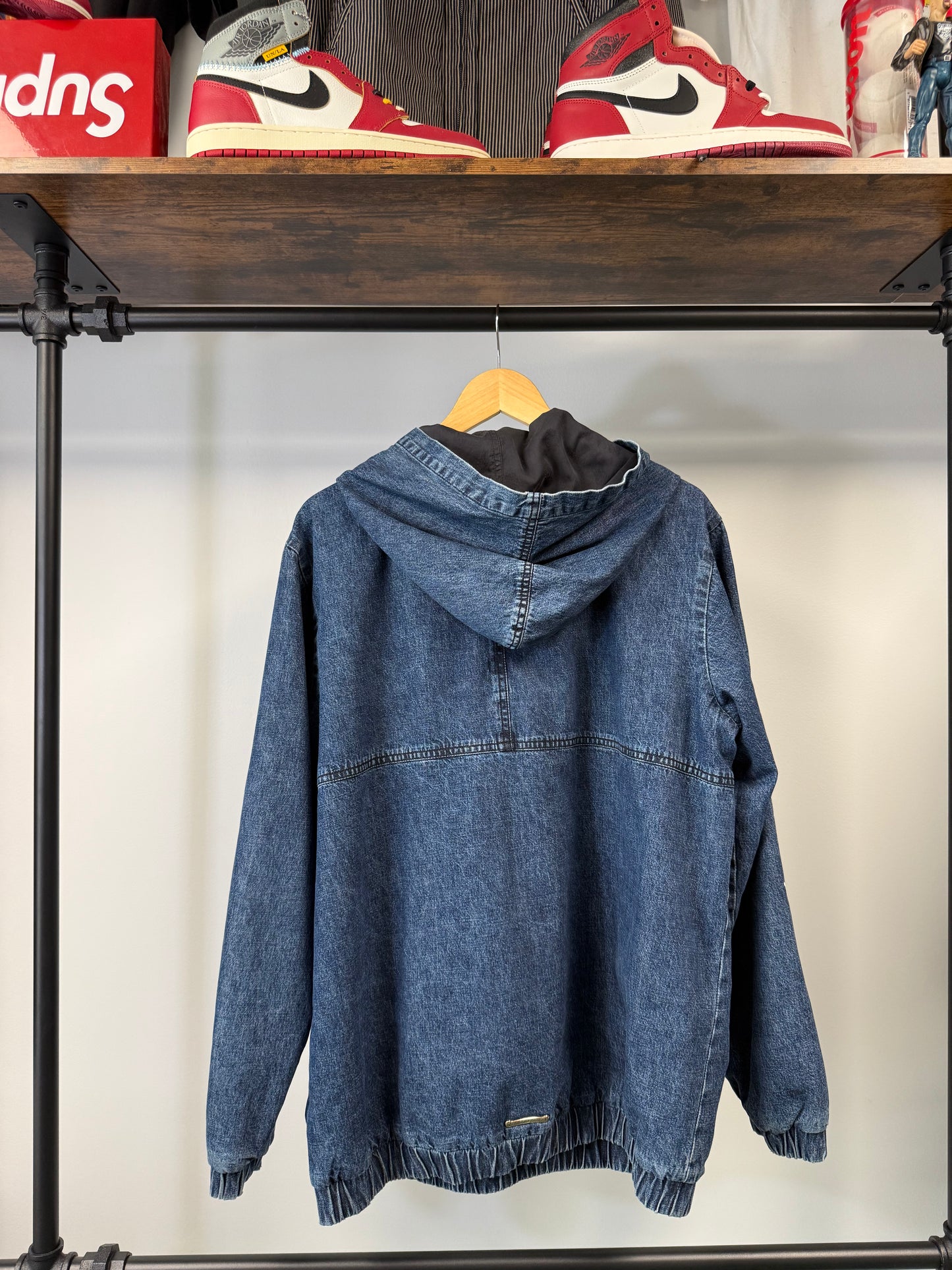 Chrome Hearts Blue & White Cross Patch Denim Anorak - M