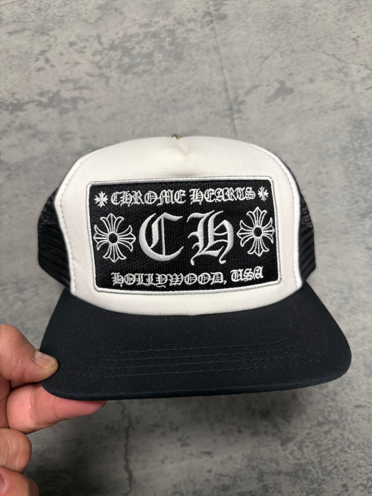 Chrome Hearts “CH Hollywood”
Trucker Hat
