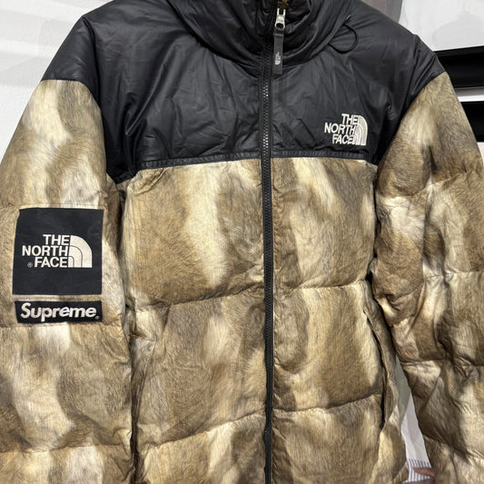 Supreme x The North Face ur Print Nuptse Brown