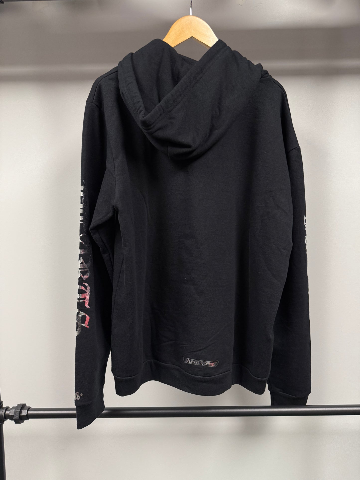 Chrome Hearts “1988 Metallic Silver Foil” Black Hoodie - L