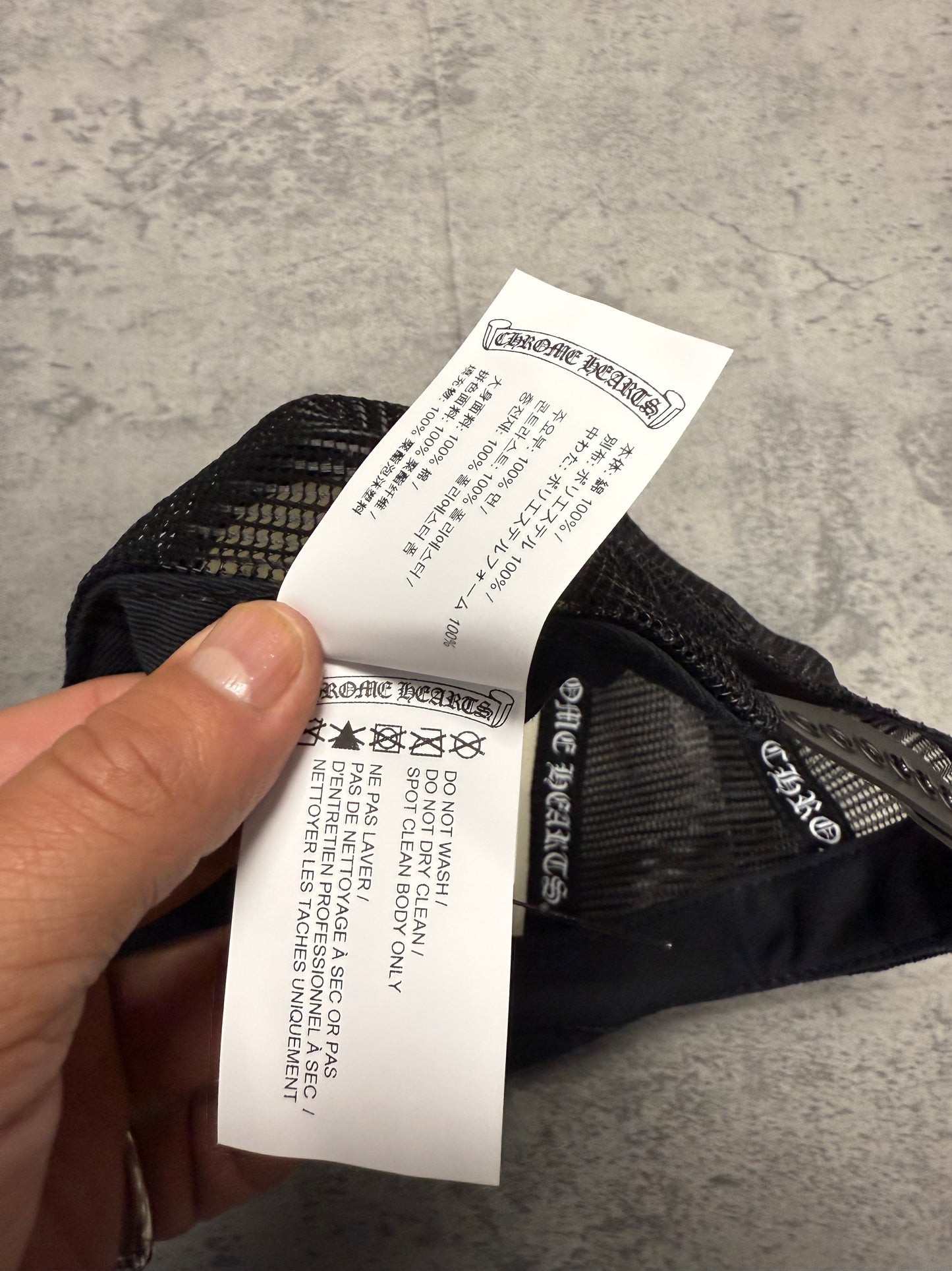 Chrome Hearts “CH Hollywood”
Trucker Hat