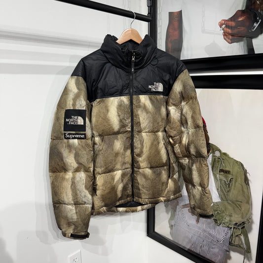 Supreme x The North Face ur Print Nuptse Brown