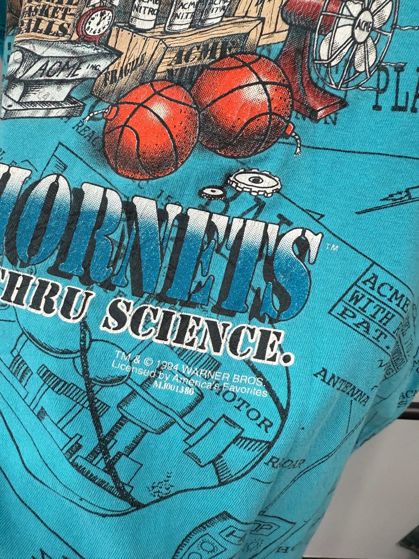 1994 NBA x Looney Tunes "Charlotte Hornets" Tee - Size XL