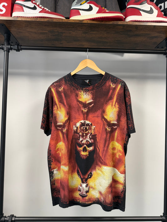 Triple H "Hunter Hearst Helmsley" All Over Print Tee - Size L