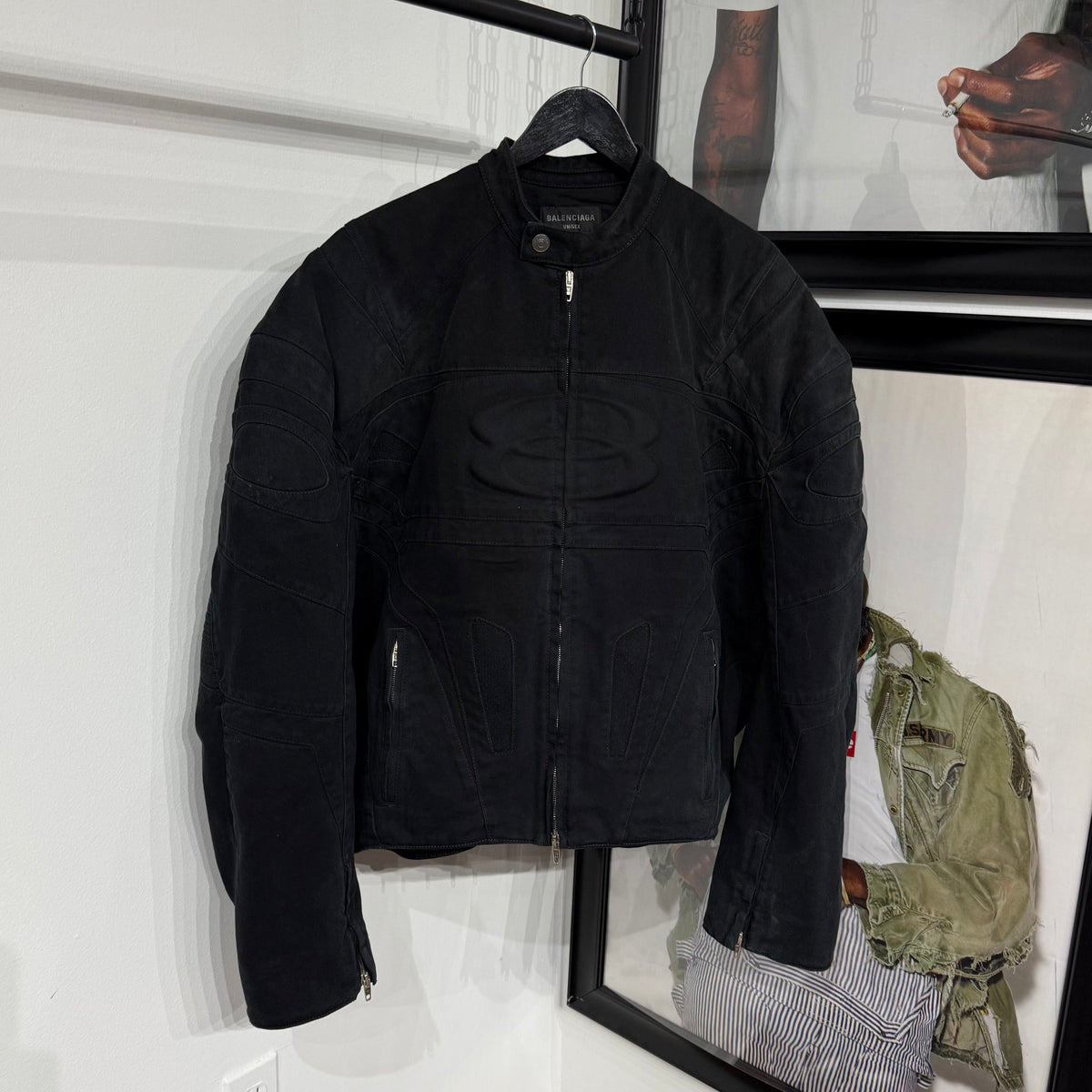 Balenciaga Canvas Racing Jacket - Size 1 (L)