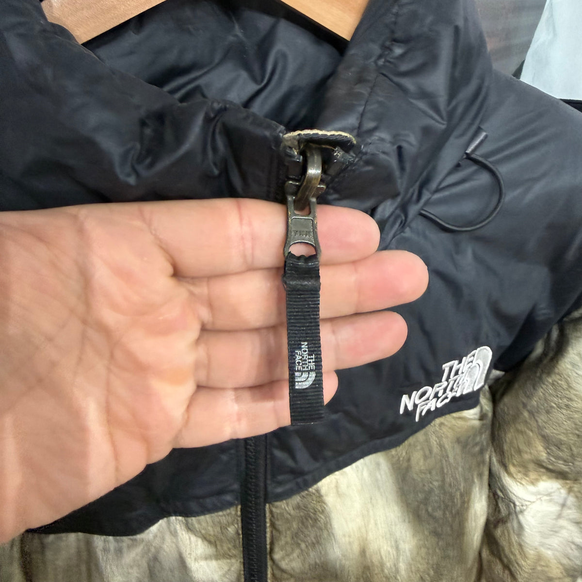 Supreme x The North Face ur Print Nuptse Brown