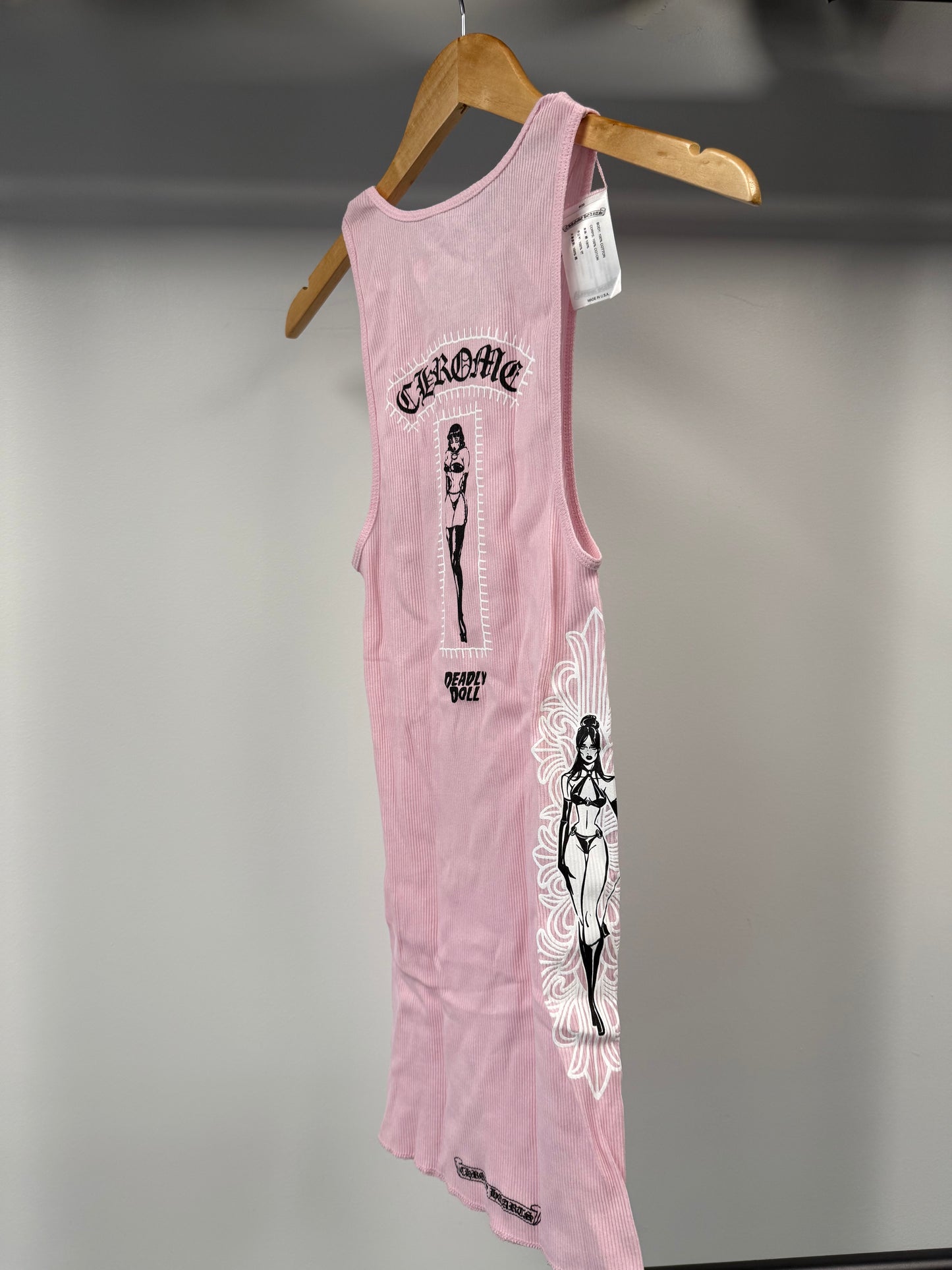 Chrome Hearts "Deadly Doll" Tank Top - Pink L