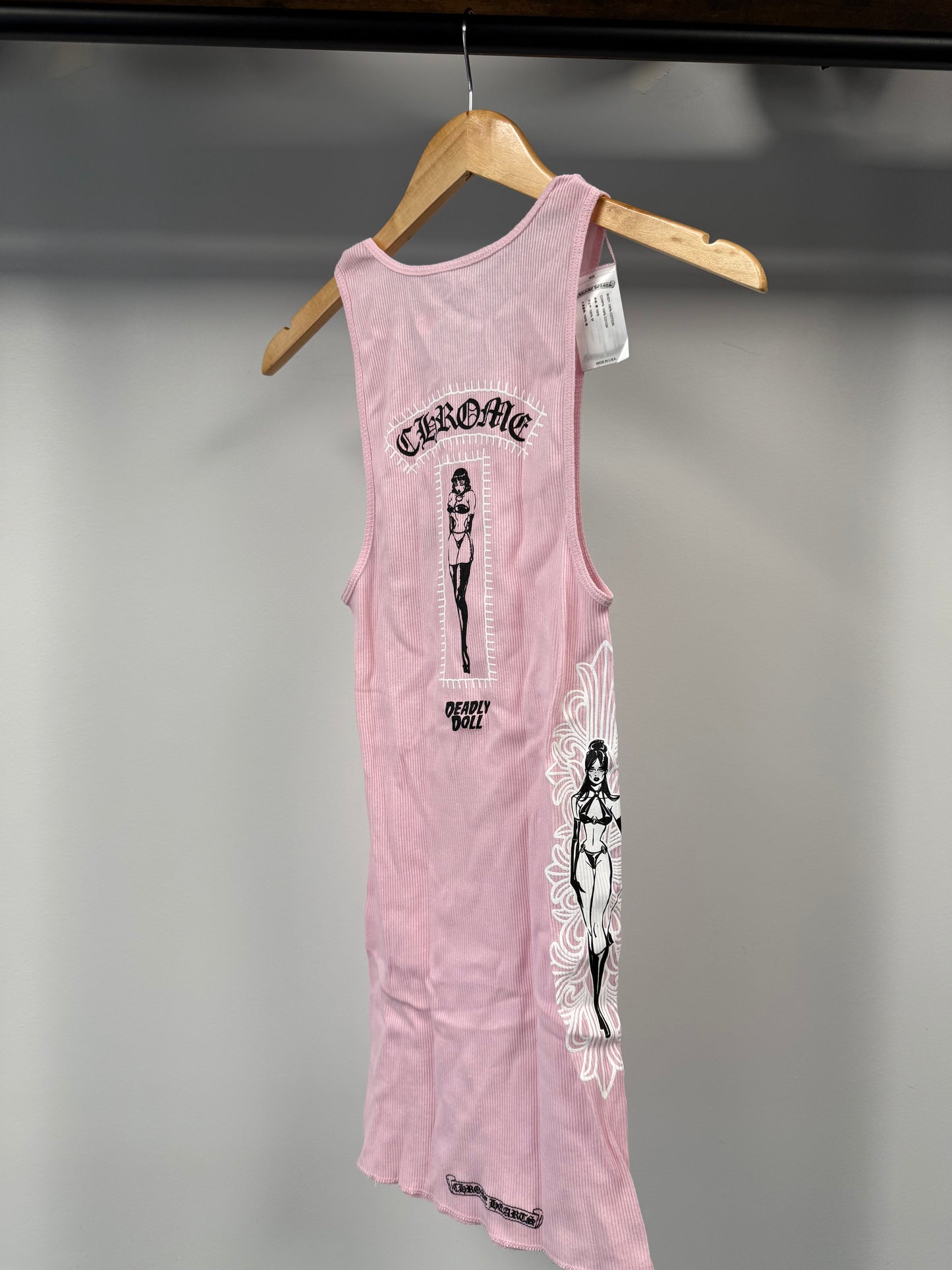 Chrome Hearts "Deadly Doll" Tank Top - Pink L