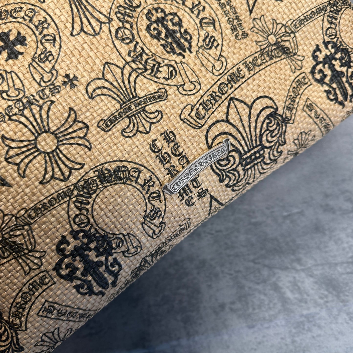 Chrome Hearts Large "Art Basel Exclusive" Straw Beach Bag