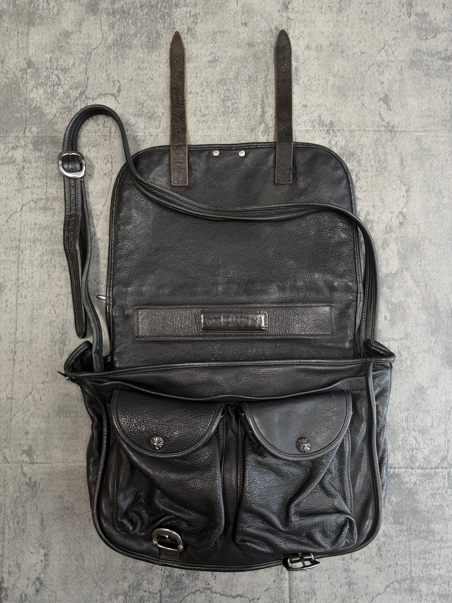 Chrome Hearts "Messanger" Leather Bag