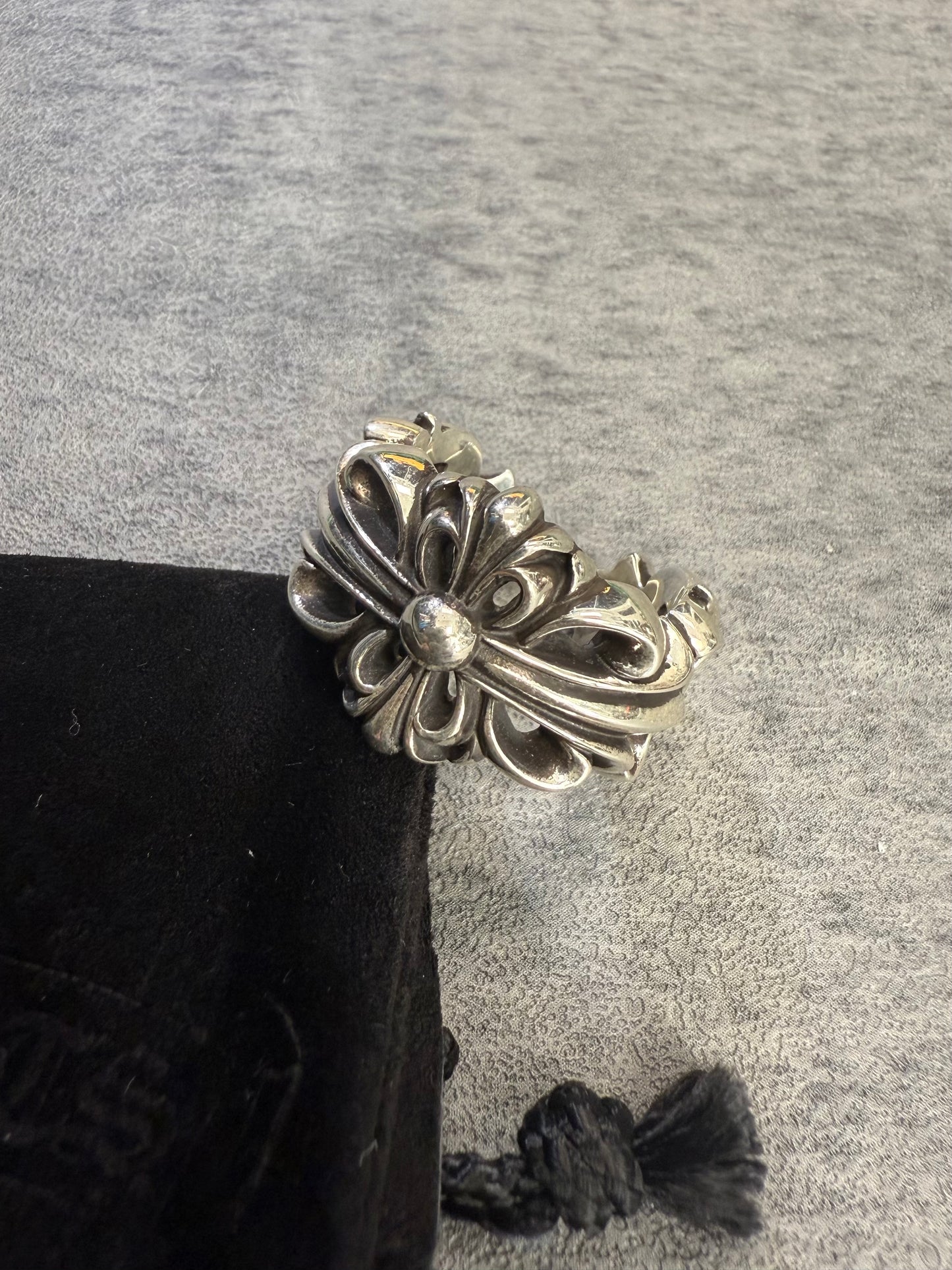 Chrome Hearts Double Floral Ring - Size 12