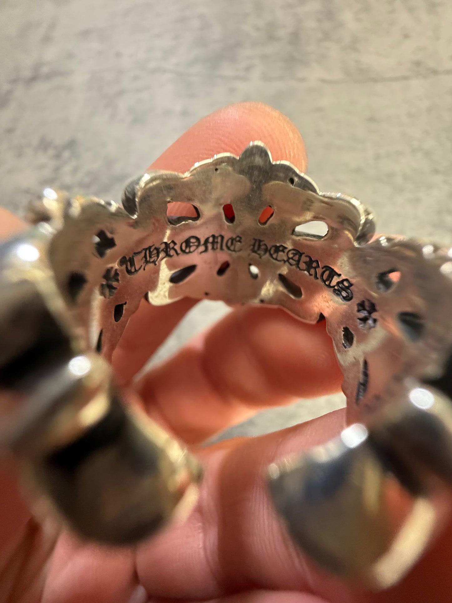 Chrome Hearts Double Floral Ring - Size 12