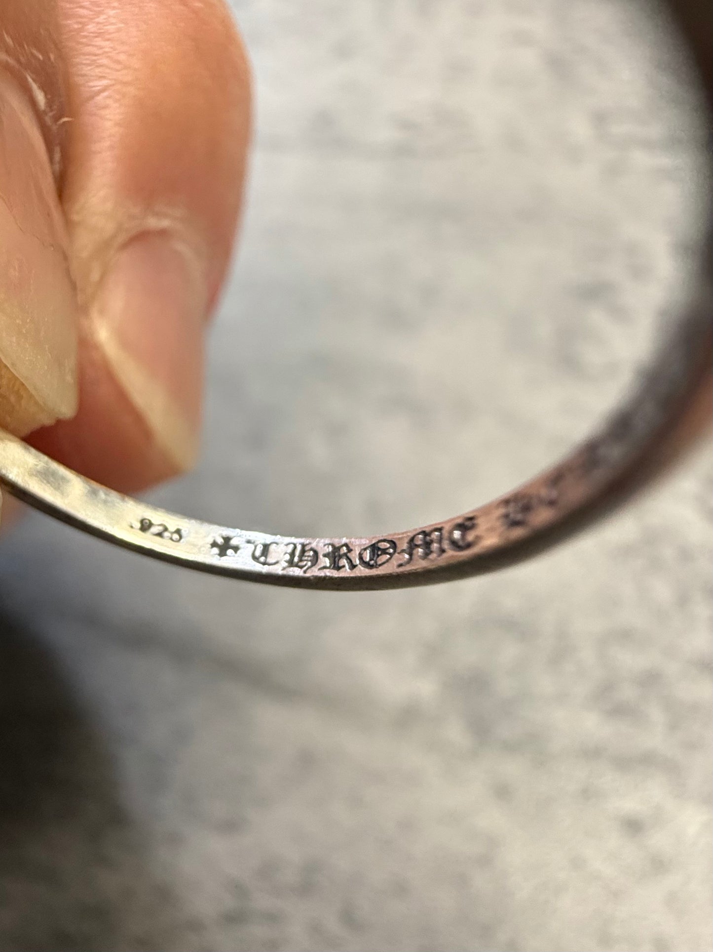 Chrome Hearts Bubble Gum Silver Ring - Size 7