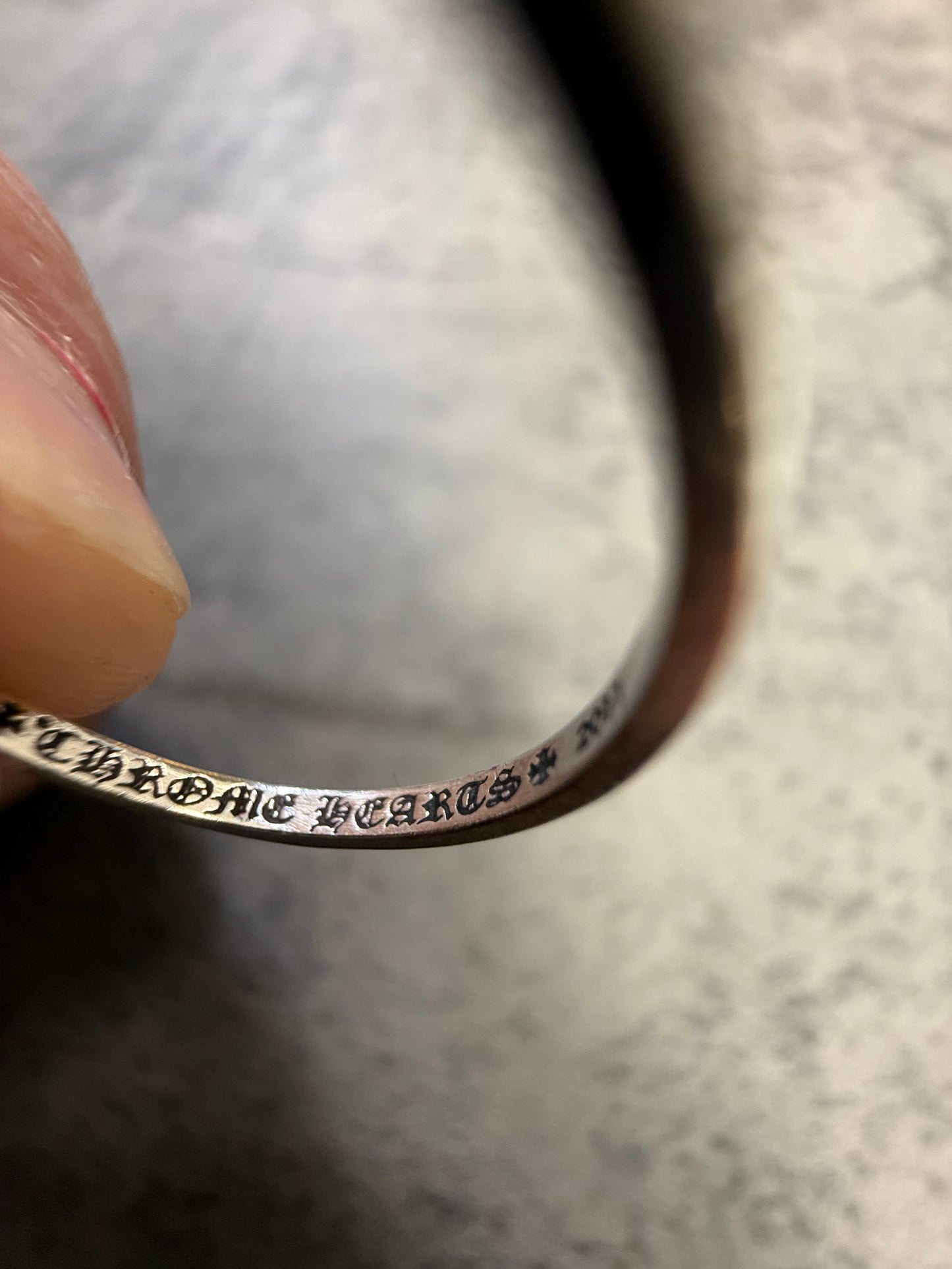 Chrome Hearts Bubble Gum Silver Ring - Size 7