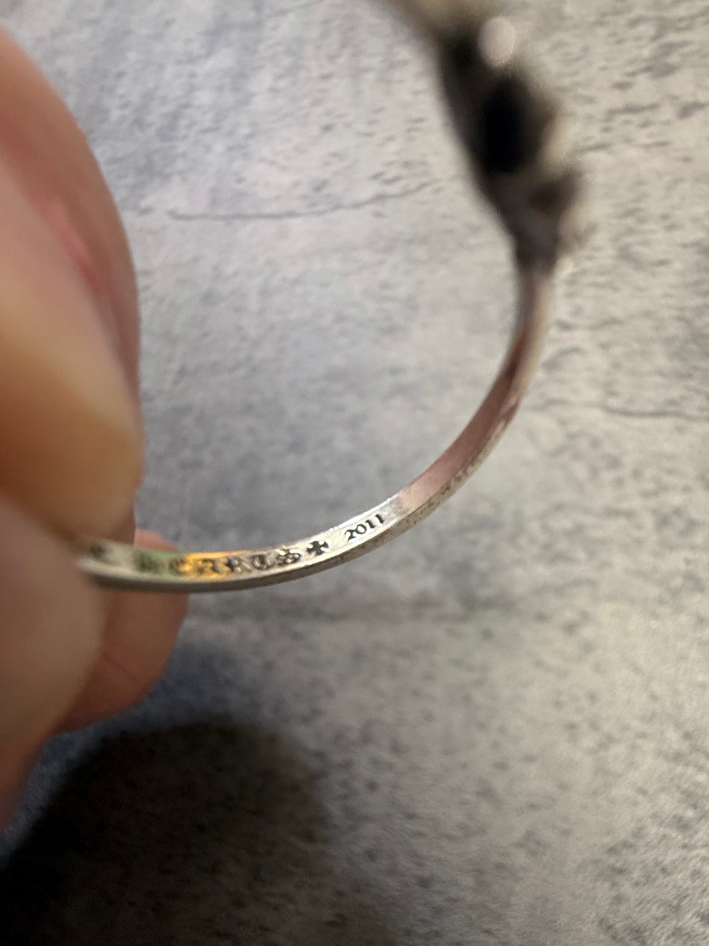 Chrome Hearts Bubble Gum Silver Ring - Size 7