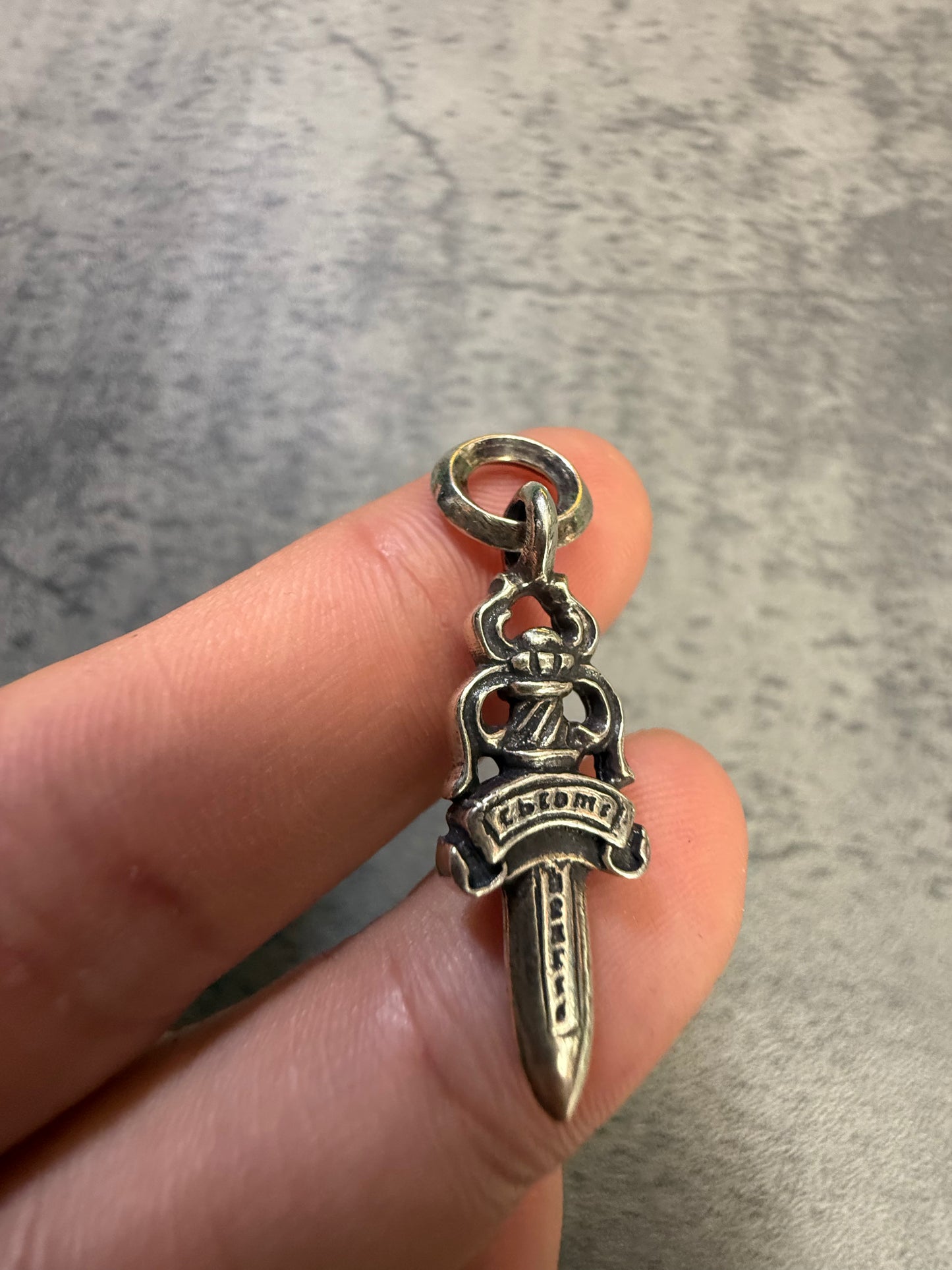 Chrome Hearts Silver Dagger Necklace