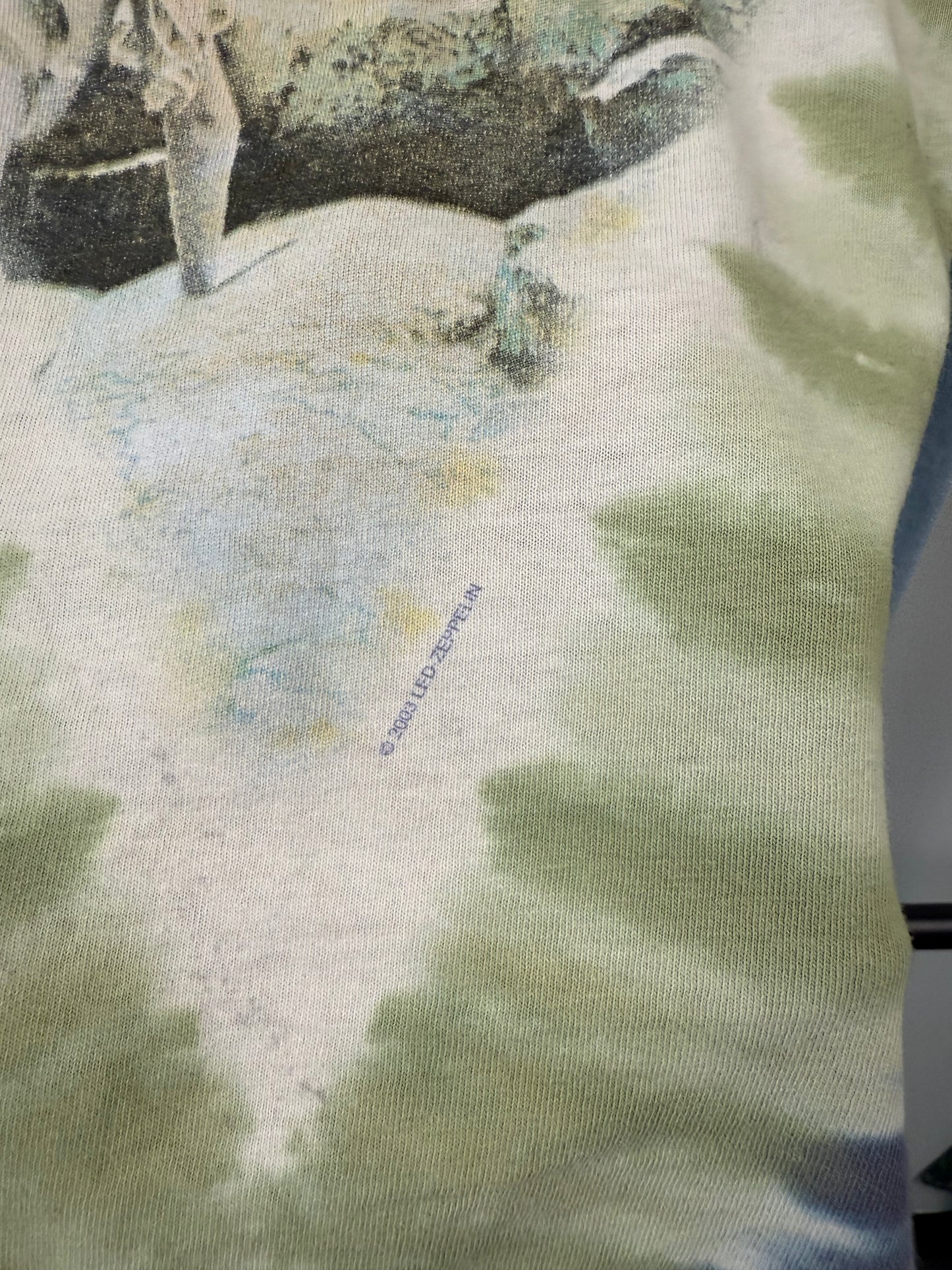2003 LED Zeppelin 'Houses of the Holy' Liquid Blue Tie-Dye - Size L