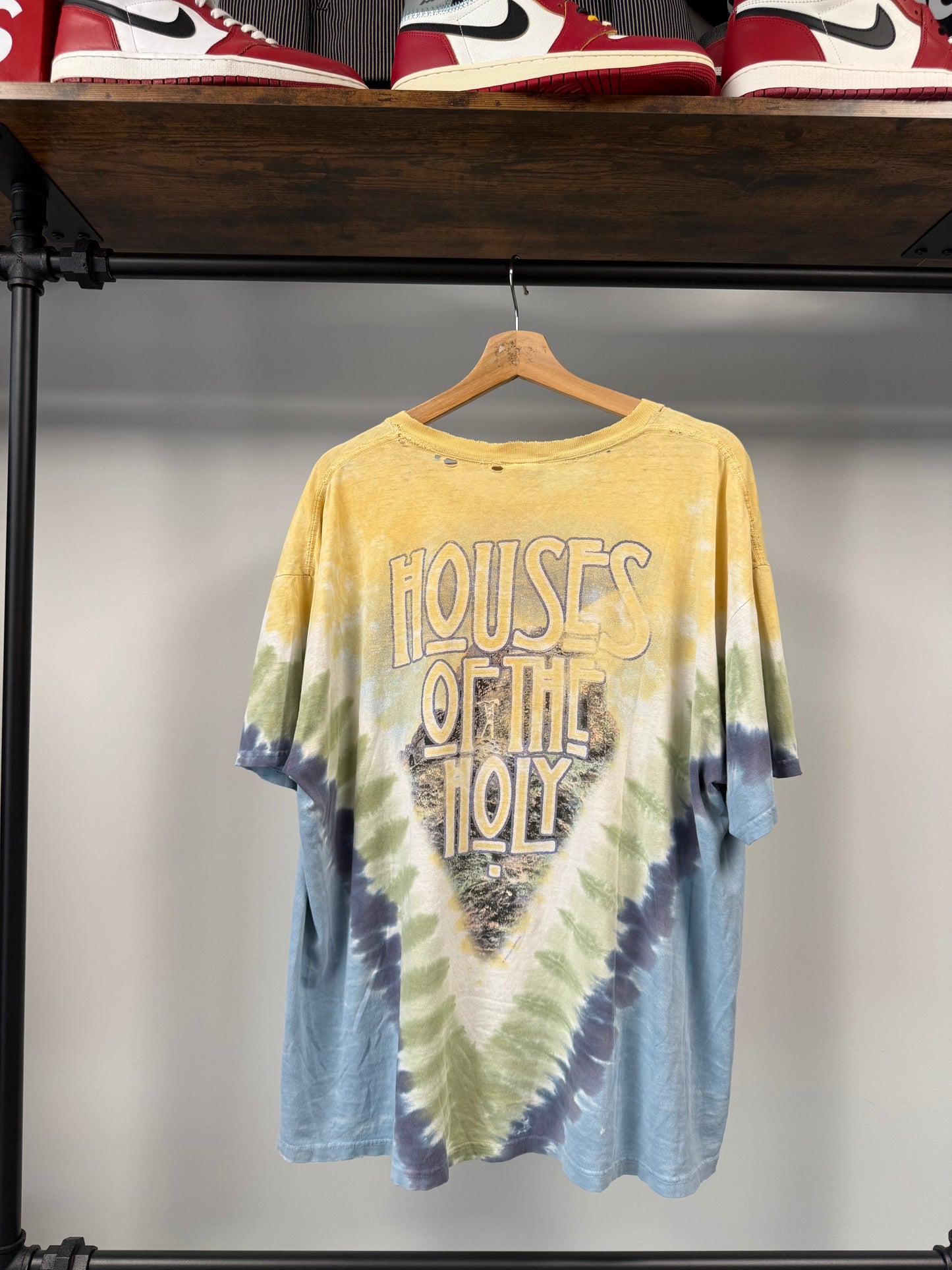 2003 LED Zeppelin 'Houses of the Holy' Liquid Blue Tie-Dye - Size L