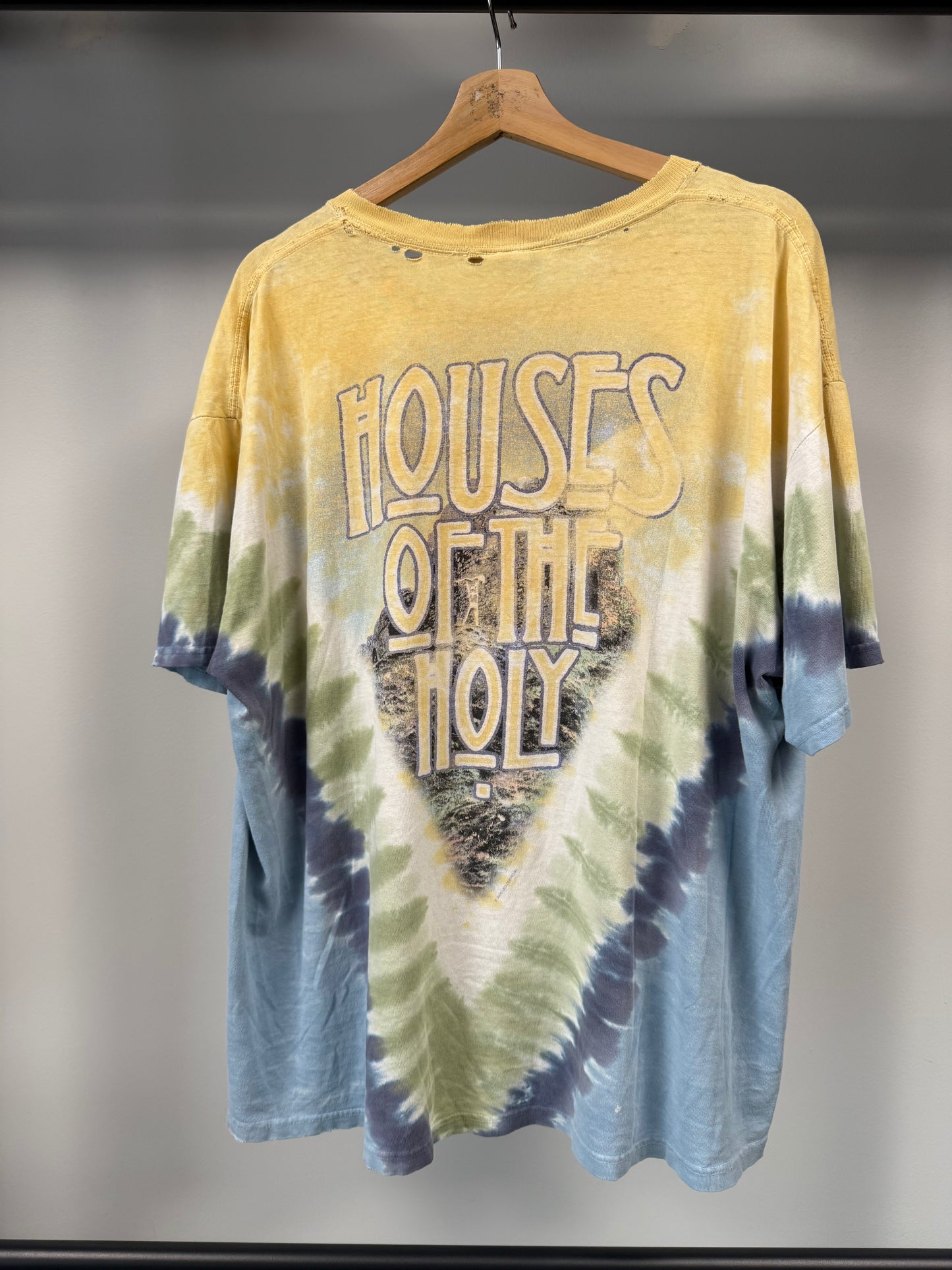 2003 LED Zeppelin 'Houses of the Holy' Liquid Blue Tie-Dye - Size L
