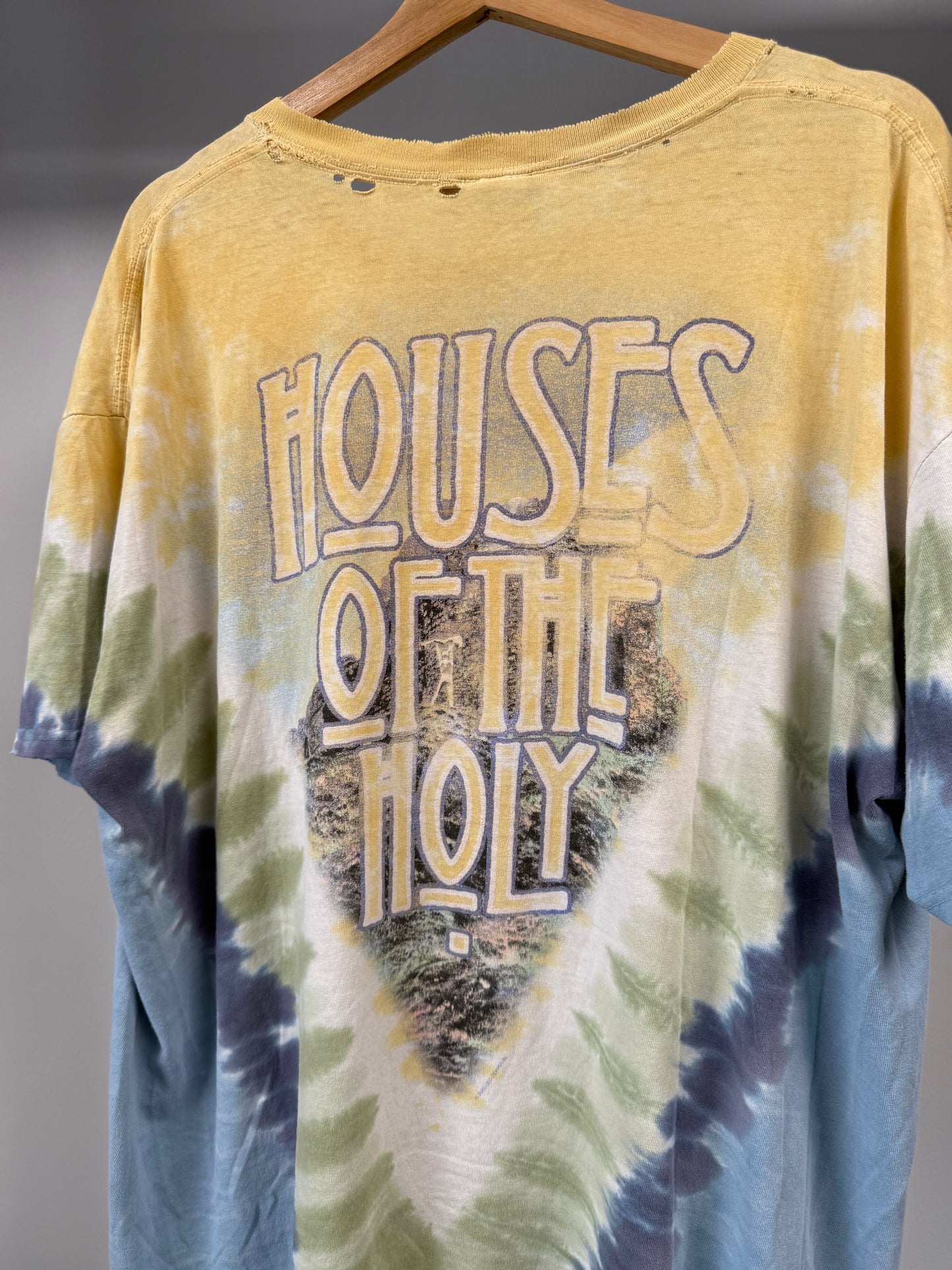 2003 LED Zeppelin 'Houses of the Holy' Liquid Blue Tie-Dye - Size L