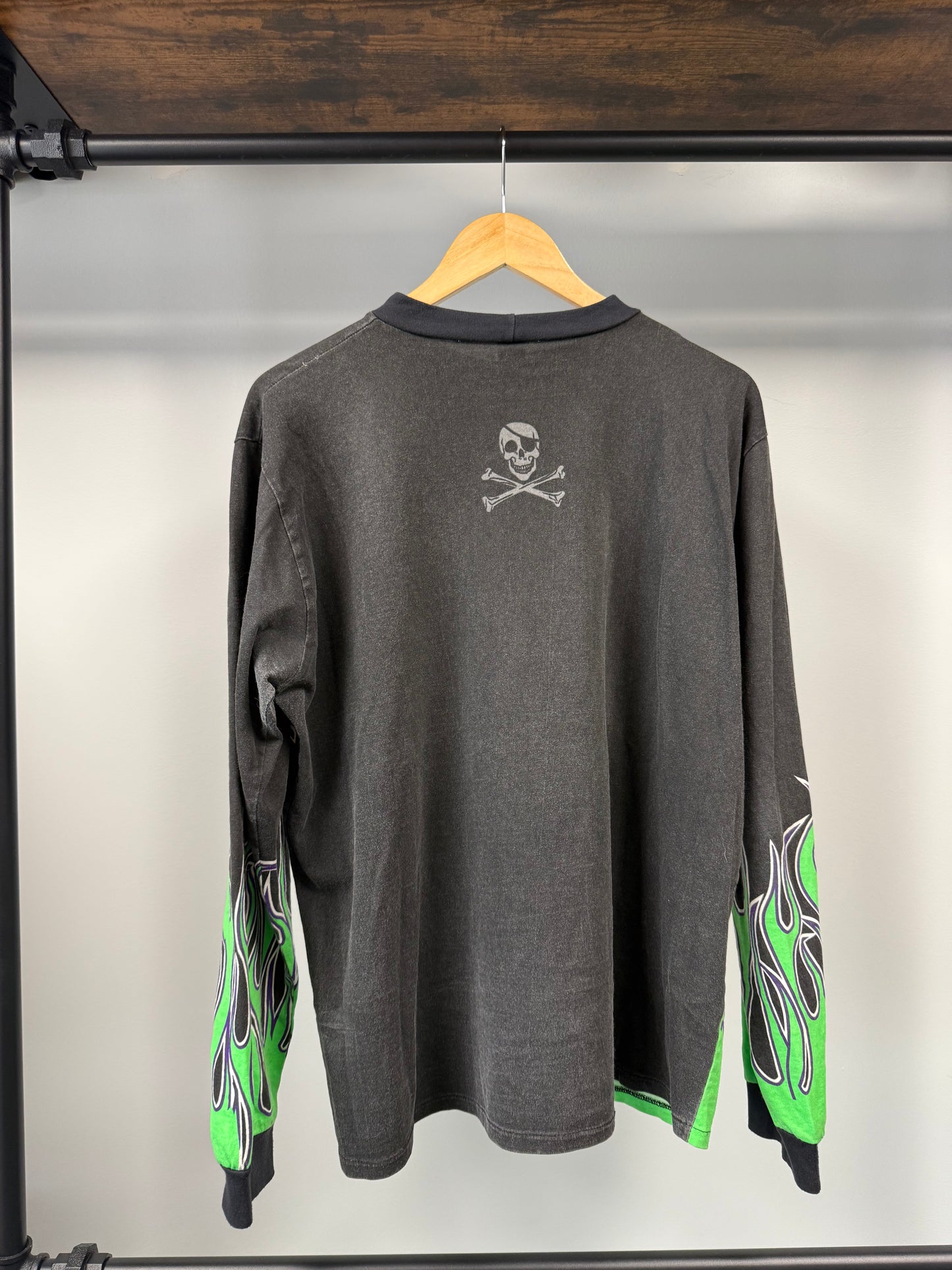 90s Grave Digger Racing Flames Long Sleeve - L