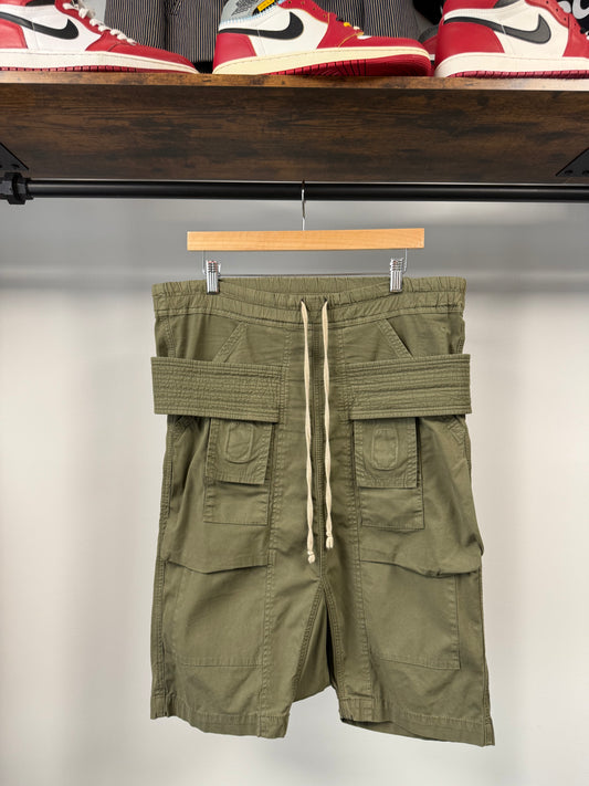 Rick Owens Creatch Cargo Shorts "Green" - S