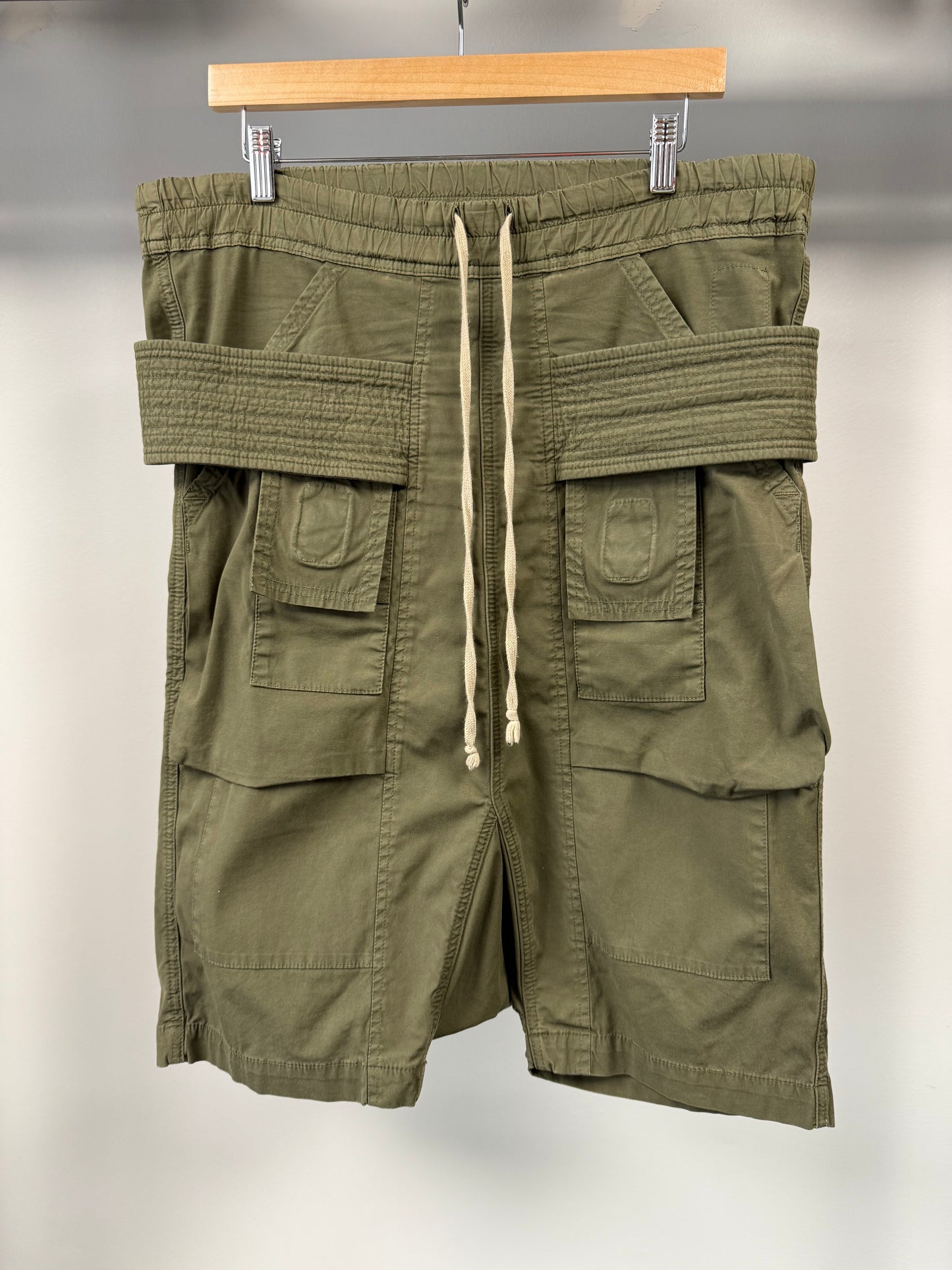 Rick Owens Creatch Cargo Shorts "Green" - S