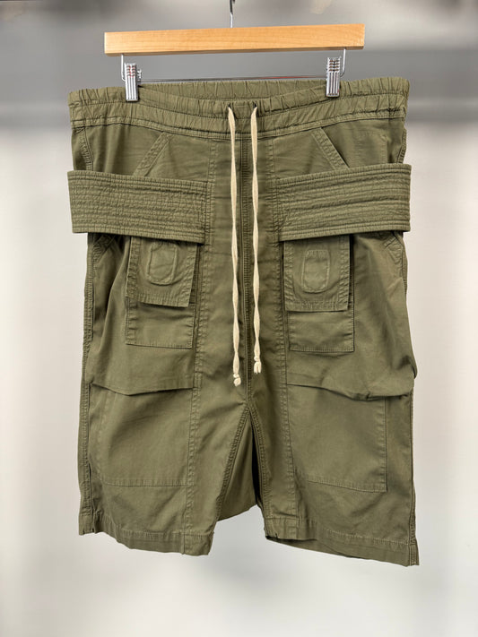 Rick Owens Creatch Cargo Shorts "Green" - S
