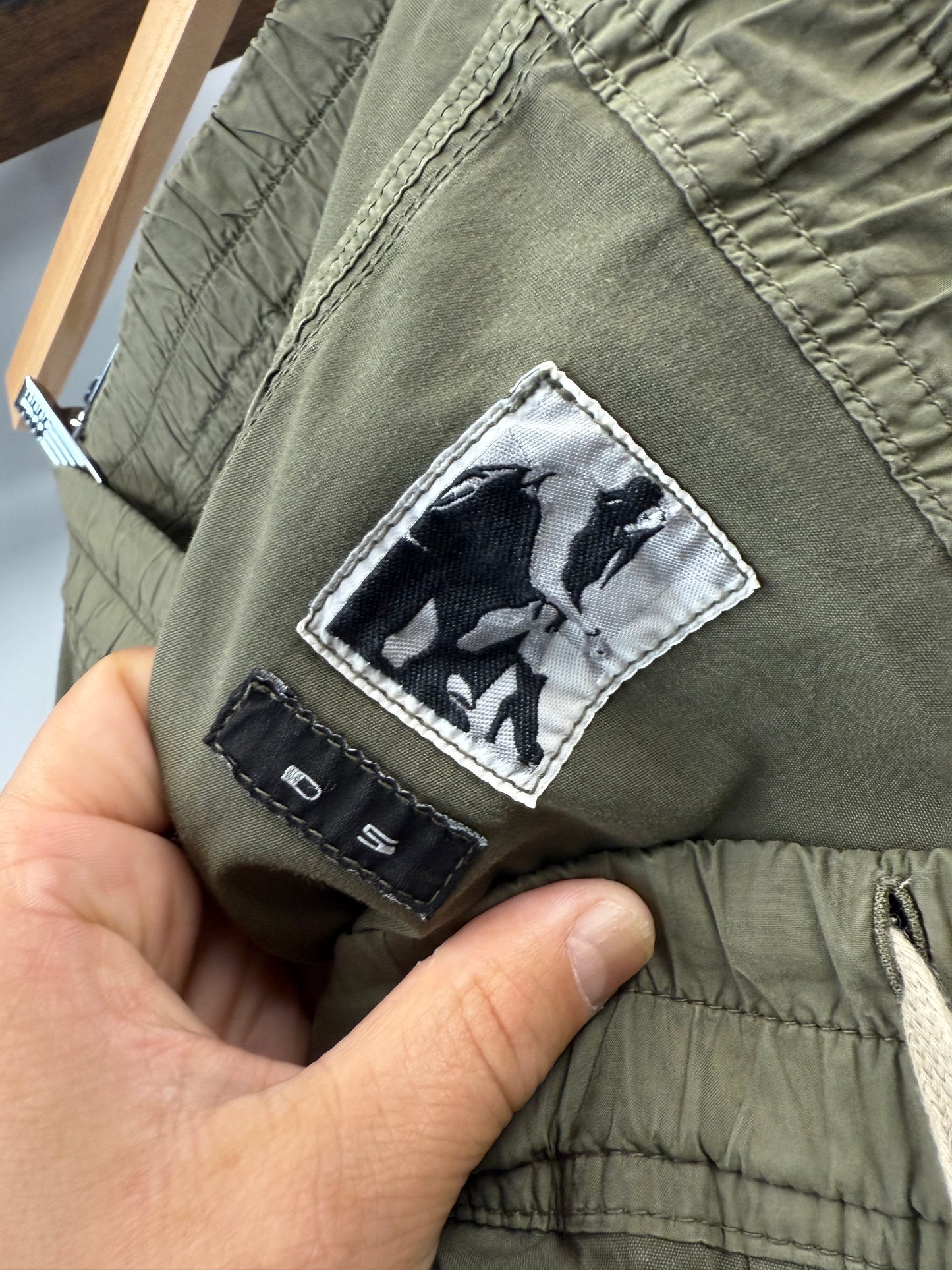 Rick Owens Creatch Cargo Shorts "Green" - S