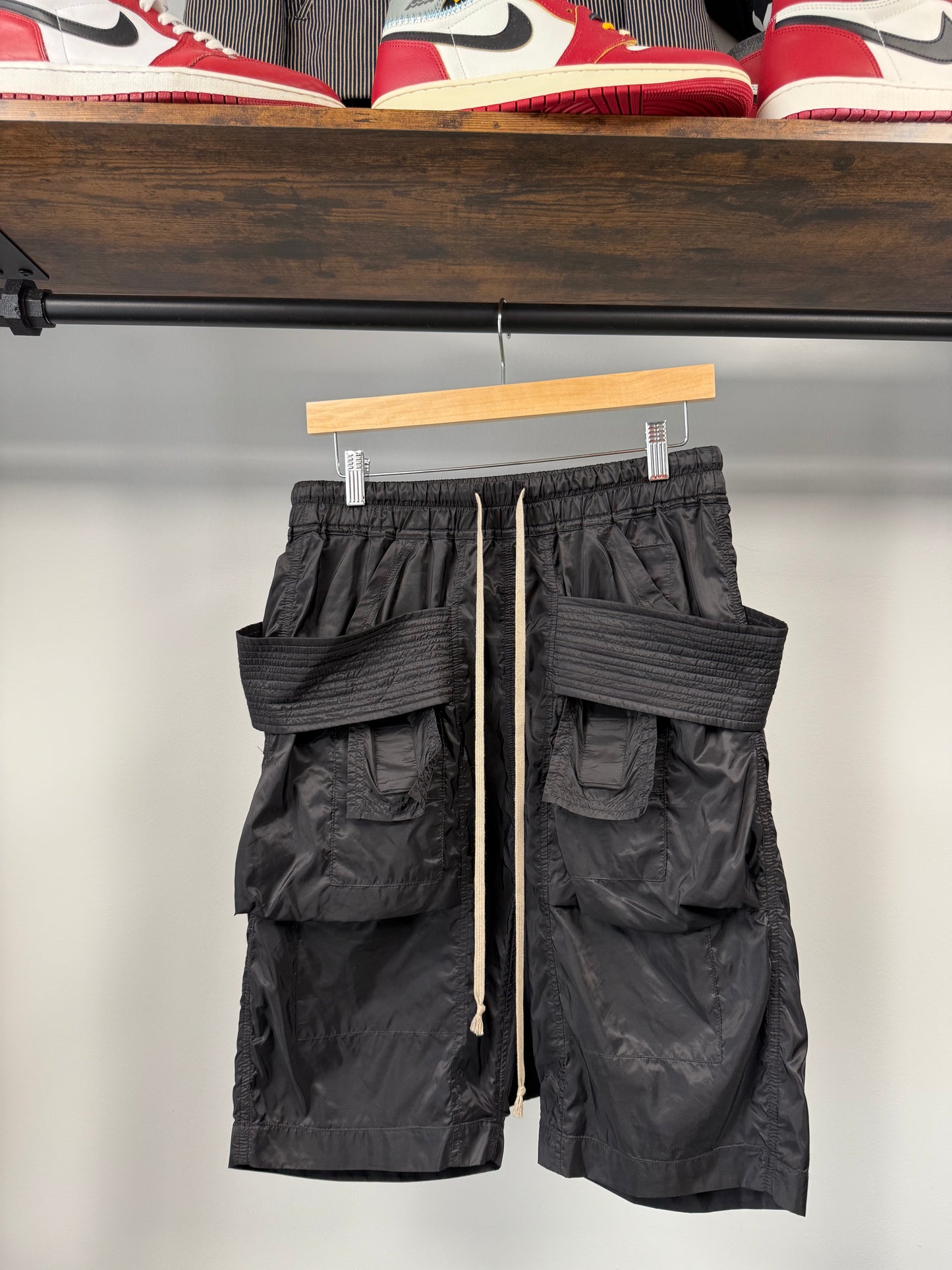 Rick Owens Creatch Cargo Shorts "Black" - S