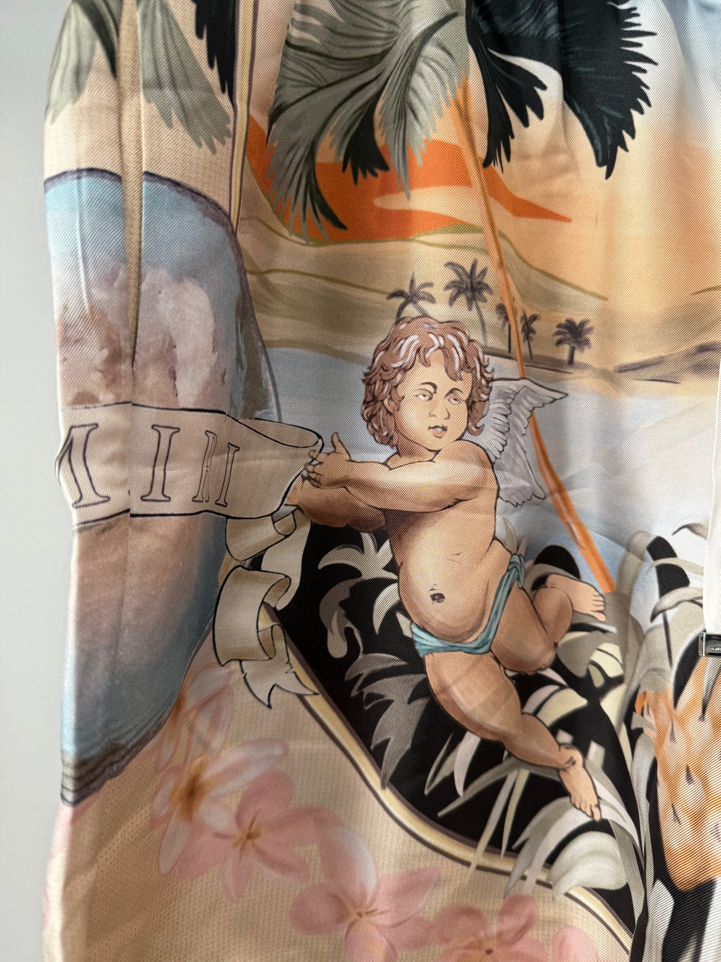 Amiri Silk Cherub Drawstring Shorts - 2XL