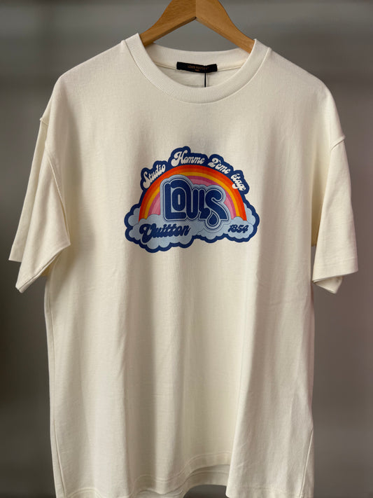 Louis Vuitton - White Rainbow Logo T-Shirt