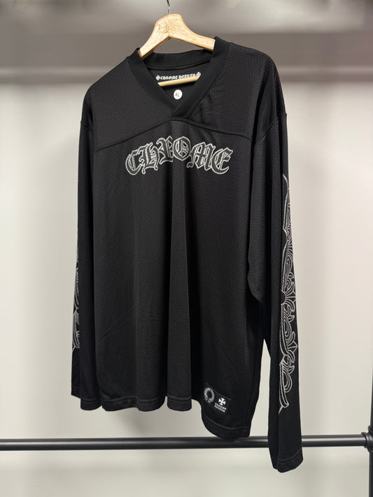 Chrome Hearts Stadium Mesh L/S Warm Up Jersey Black - XL