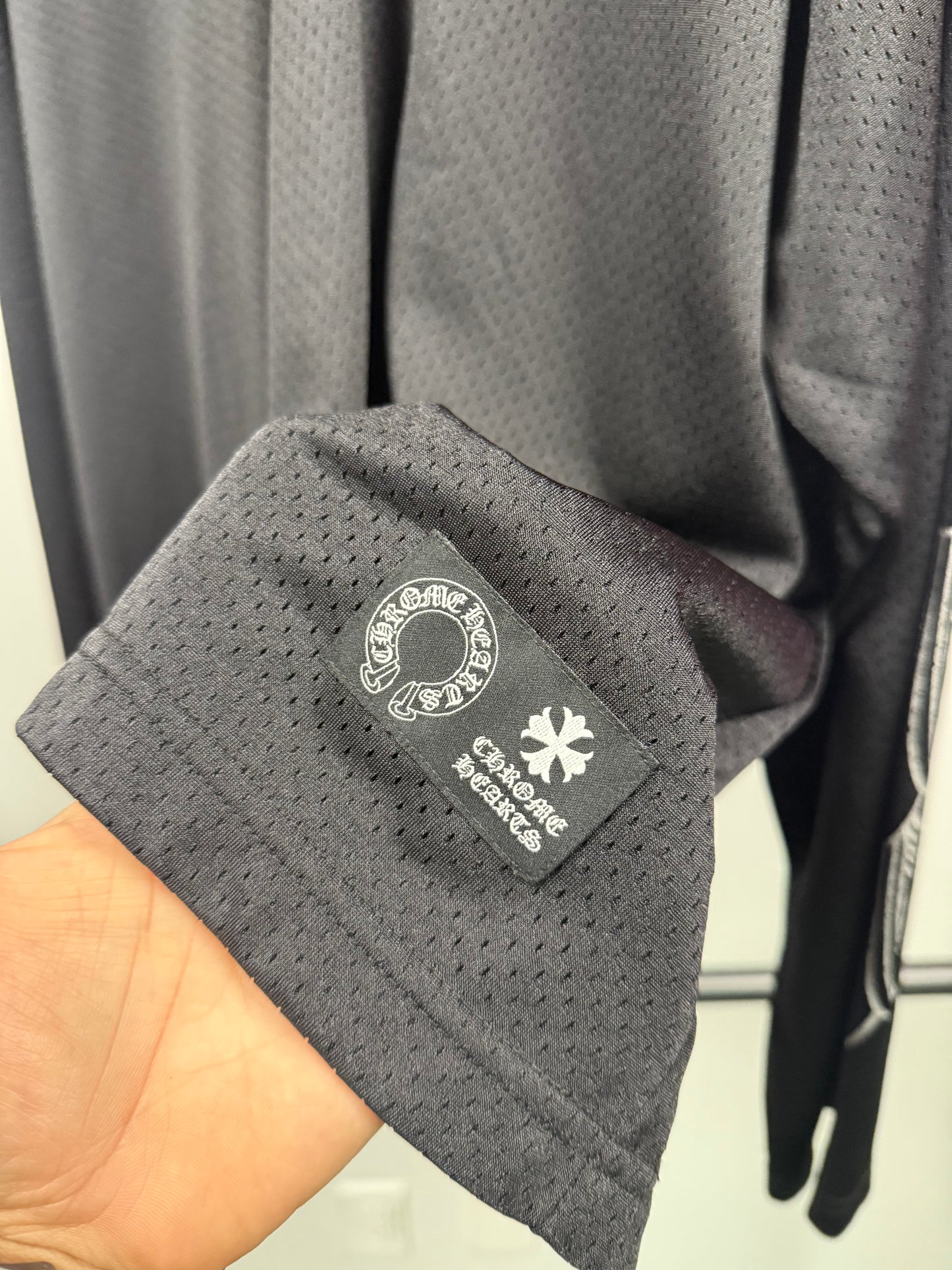 Chrome Hearts Stadium Mesh L/S Warm Up Jersey Black - XL