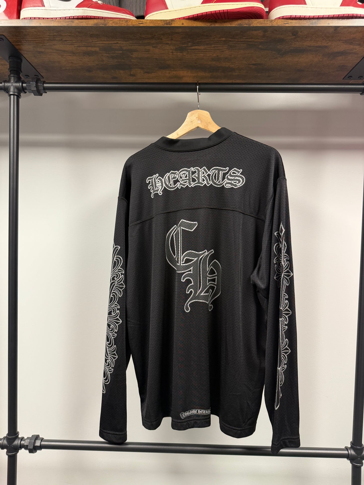 Chrome Hearts Stadium Mesh L/S Warm Up Jersey Black - XL