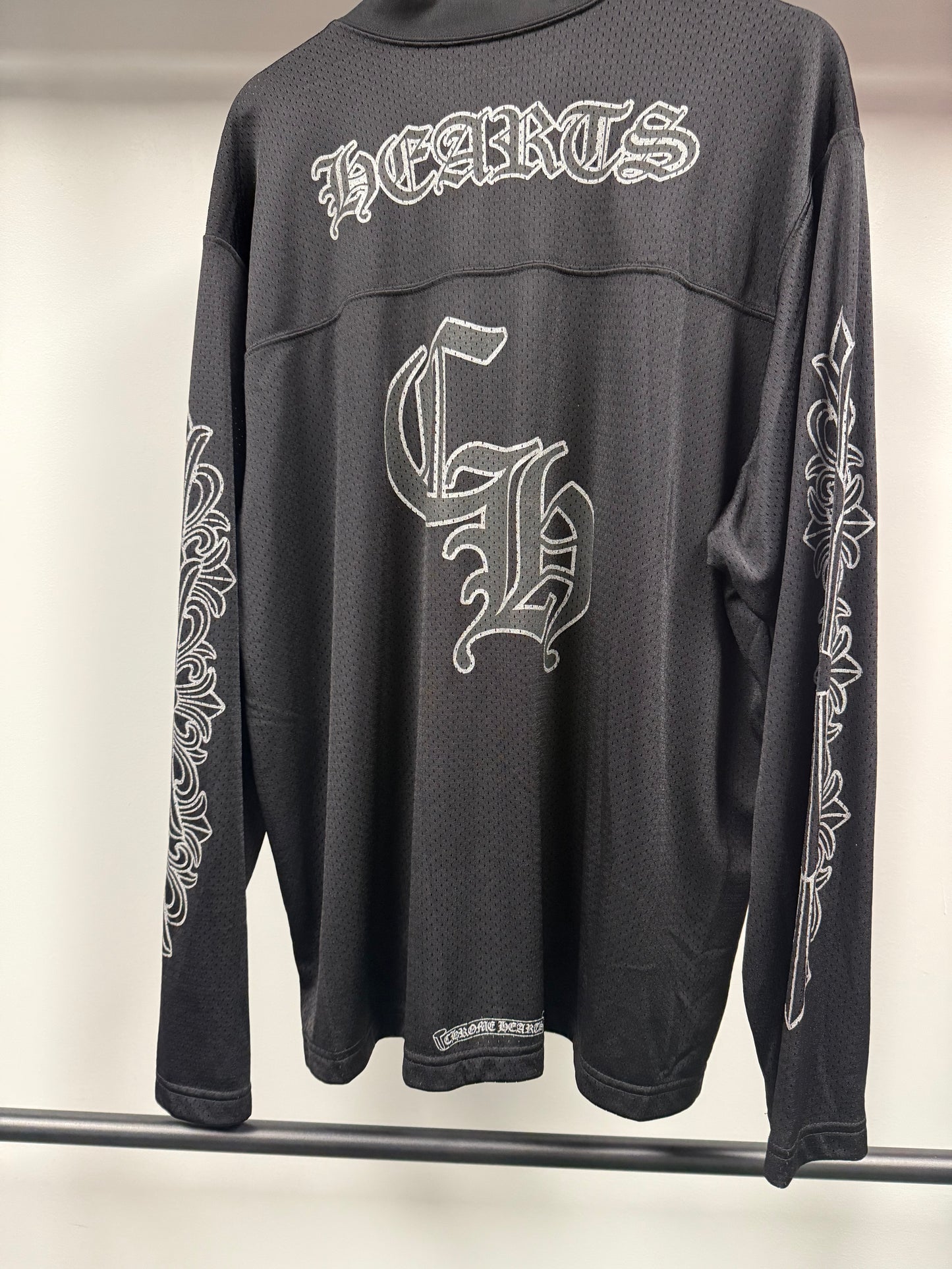 Chrome Hearts Stadium Mesh L/S Warm Up Jersey Black - XL