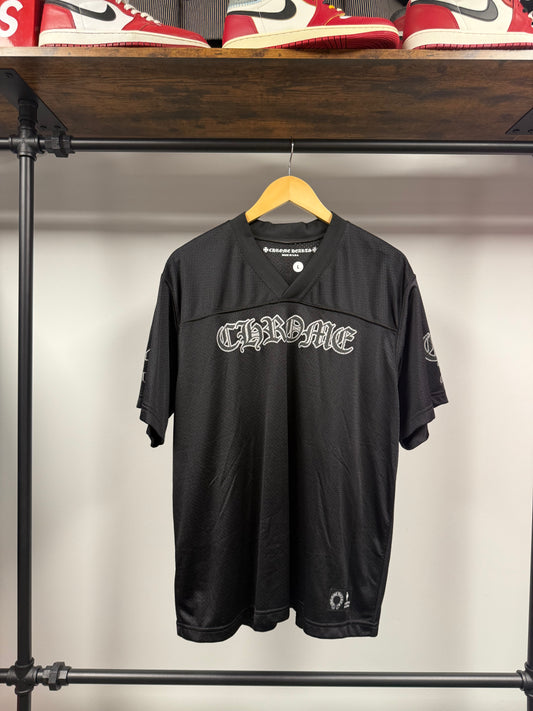 Chrome Hearts Black & White Logo Mesh Jersey - L