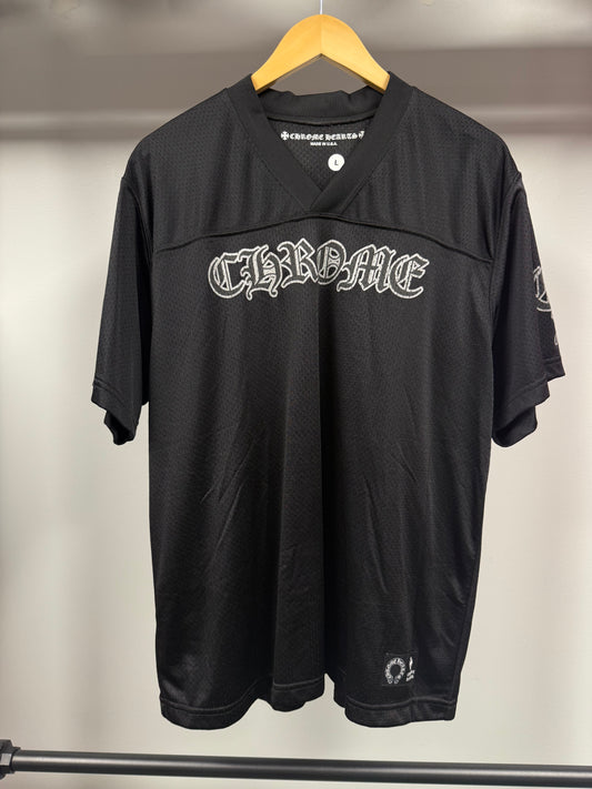 Chrome Hearts Black & White Logo Mesh Jersey - L